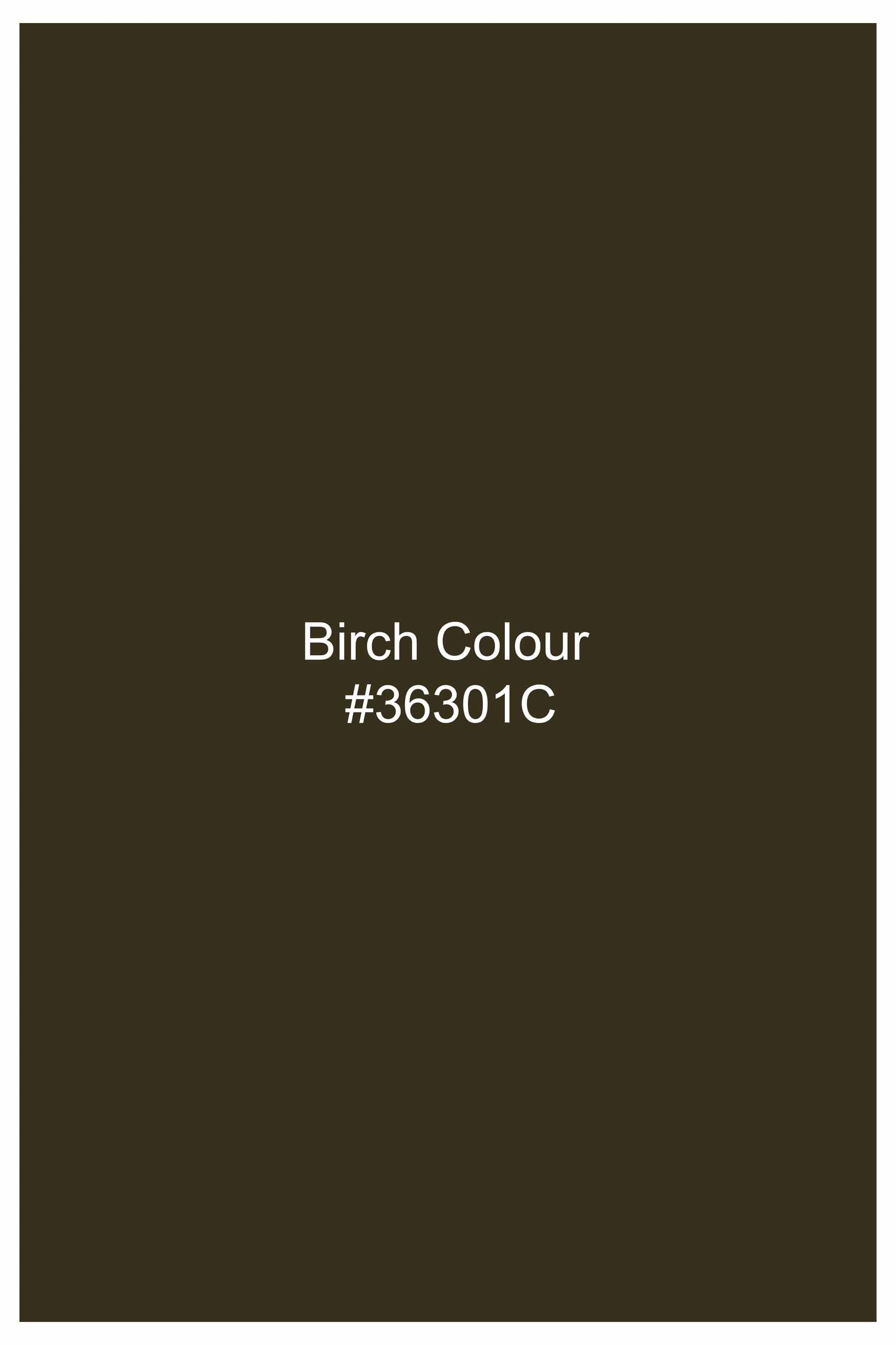 Birch Green Subtle Sheen Super Soft Premium Cotton Mandarin Shirt
