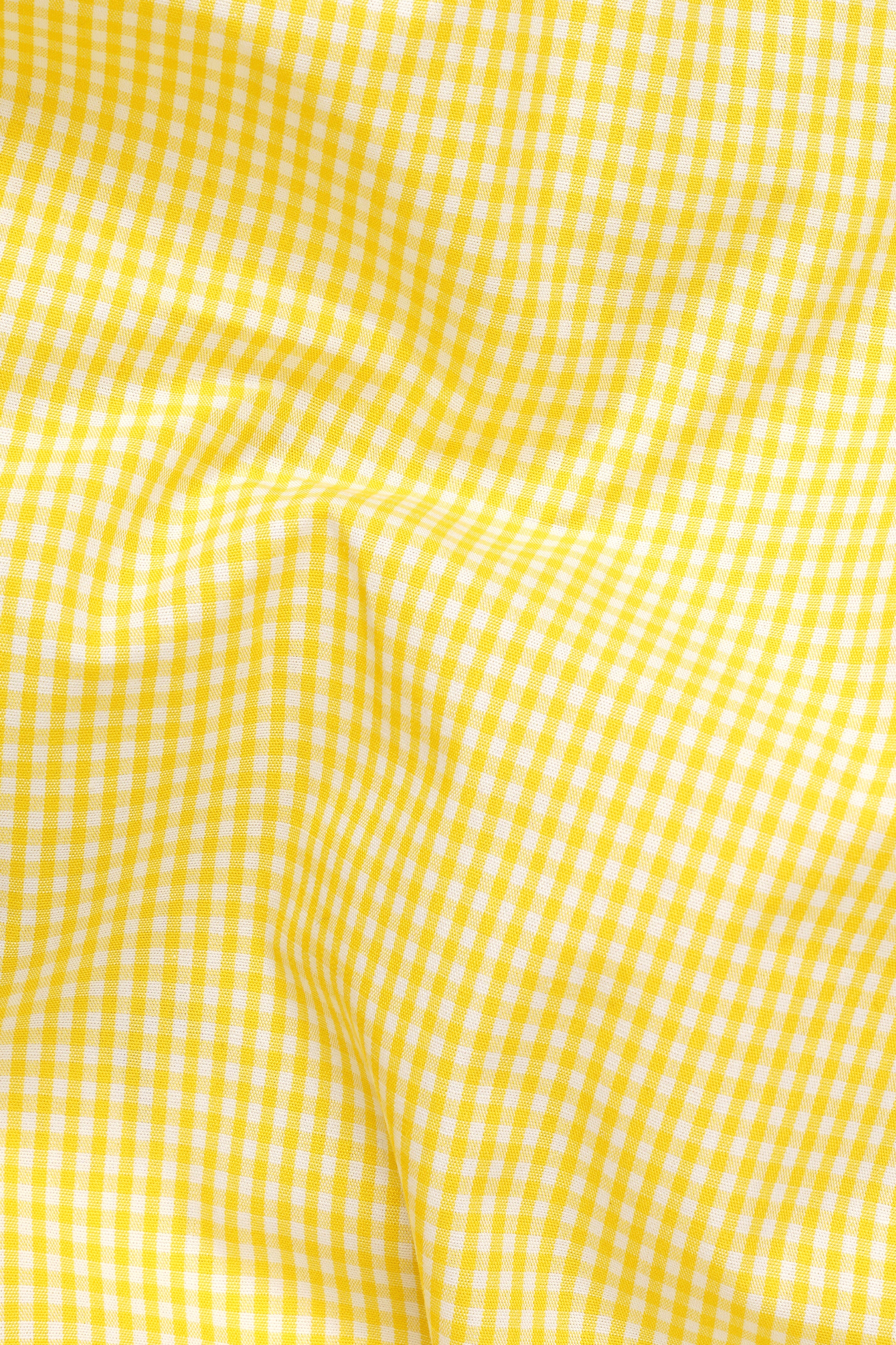 Jasmine Yellow Mini Checkered Twill Cotton Shirt 12743-CC-SS-38, 12743-CC-SS-H-38, 12743-CC-SS-39, 12743-CC-SS-H-39, 12743-CC-SS-40, 12743-CC-SS-H-40, 12743-CC-SS-42, 12743-CC-SS-H-42, 12743-CC-SS-44, 12743-CC-SS-H-44, 12743-CC-SS-46, 12743-CC-SS-H-46, 12743-CC-SS-48, 12743-CC-SS-H-48, 12743-CC-SS-50, 12743-CC-SS-H-50, 12743-CC-SS-52, 12743-CC-SS-H-52