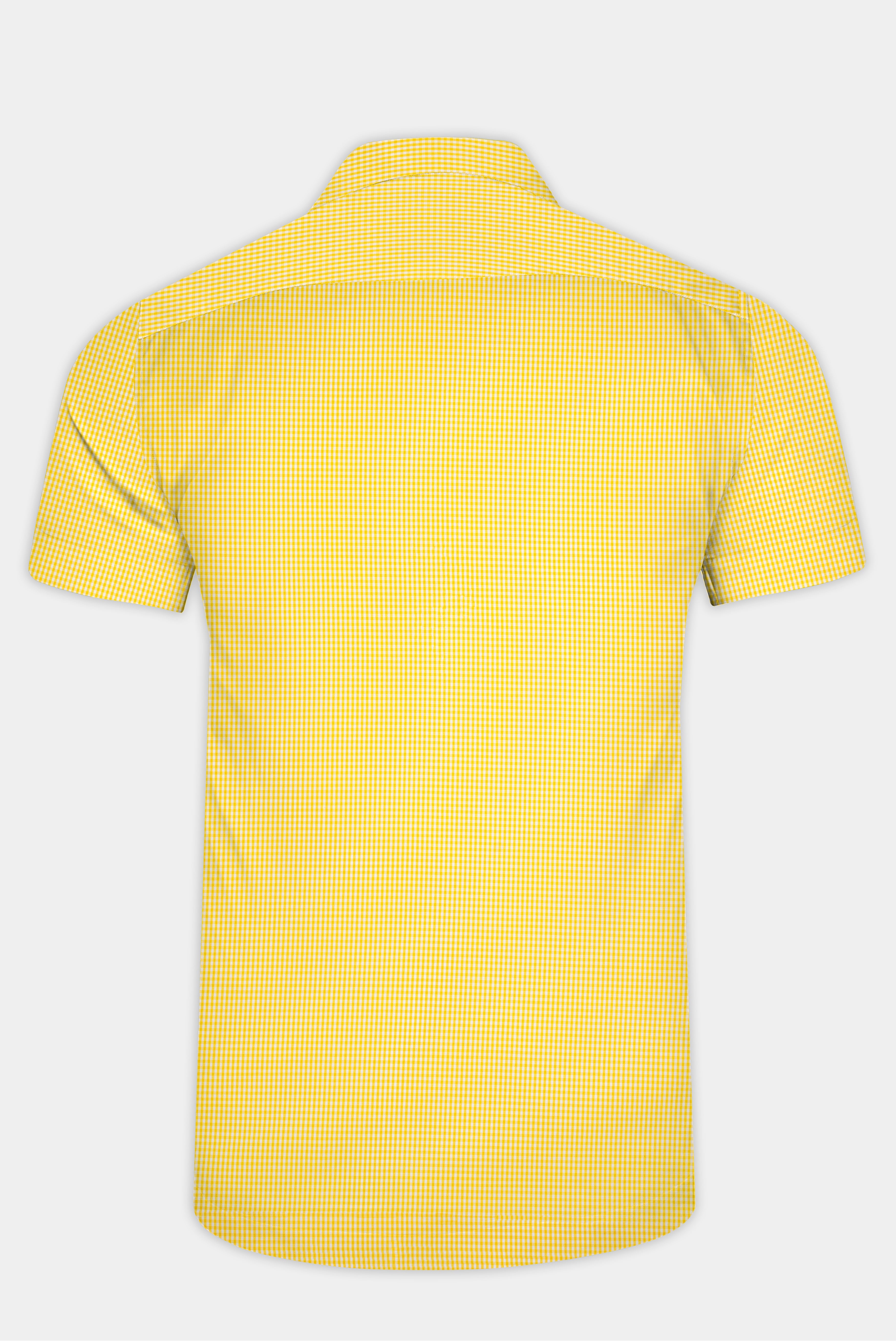 Jasmine Yellow Mini Checkered Twill Cotton Shirt 12743-CC-SS-38, 12743-CC-SS-H-38, 12743-CC-SS-39, 12743-CC-SS-H-39, 12743-CC-SS-40, 12743-CC-SS-H-40, 12743-CC-SS-42, 12743-CC-SS-H-42, 12743-CC-SS-44, 12743-CC-SS-H-44, 12743-CC-SS-46, 12743-CC-SS-H-46, 12743-CC-SS-48, 12743-CC-SS-H-48, 12743-CC-SS-50, 12743-CC-SS-H-50, 12743-CC-SS-52, 12743-CC-SS-H-52