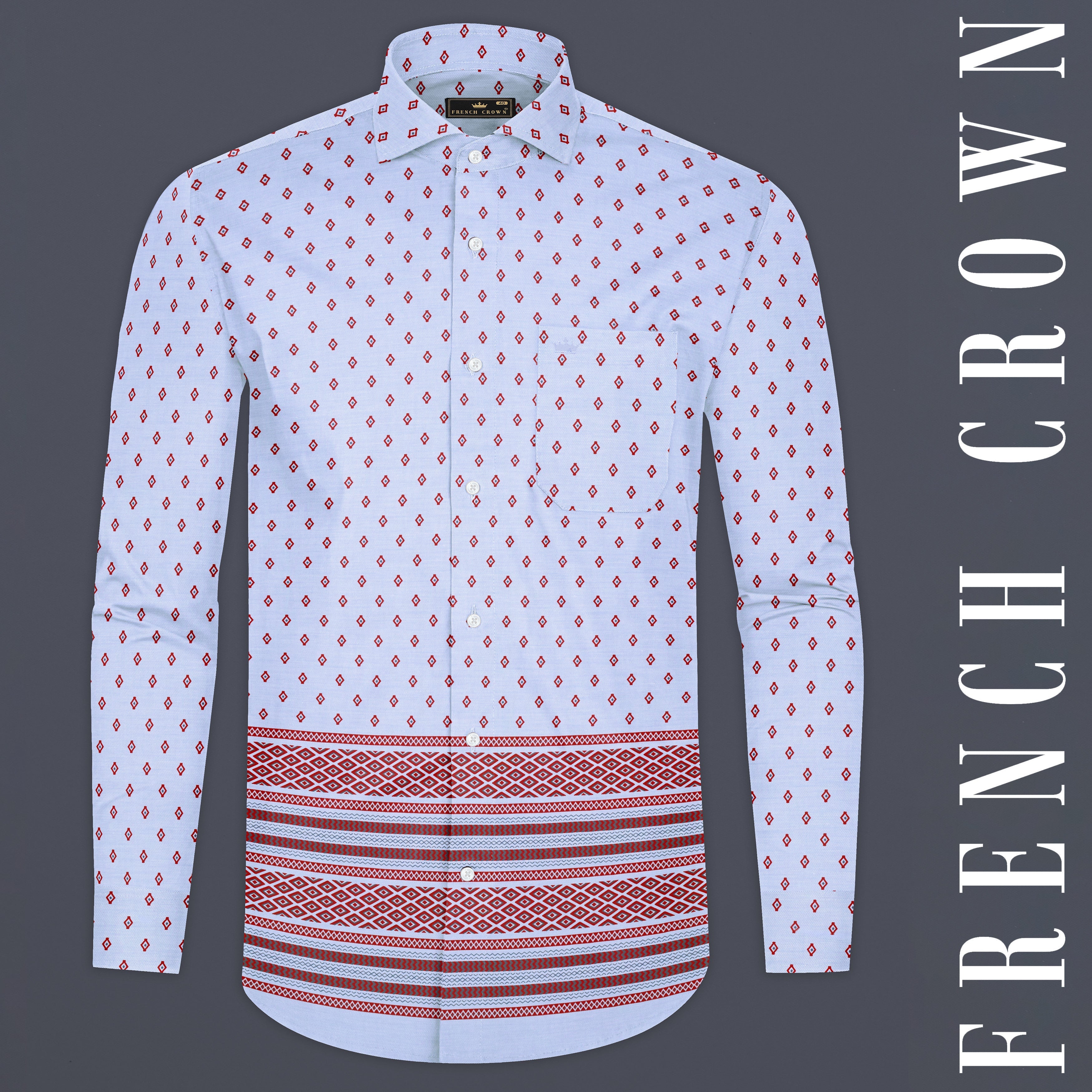 Periwinkle Blue Printed Twill Premium Cotton Shirt 12951-CA-38, 12951-CA-H-38, 12951-CA-39, 12951-CA-H-39, 12951-CA-40, 12951-CA-H-40, 12951-CA-42, 12951-CA-H-42, 12951-CA-44, 12951-CA-H-44, 12951-CA-46, 12951-CA-H-46, 12951-CA-48, 12951-CA-H-48, 12951-CA-50, 12951-CA-H-50, 12951-CA-52, 12951-CA-H-52