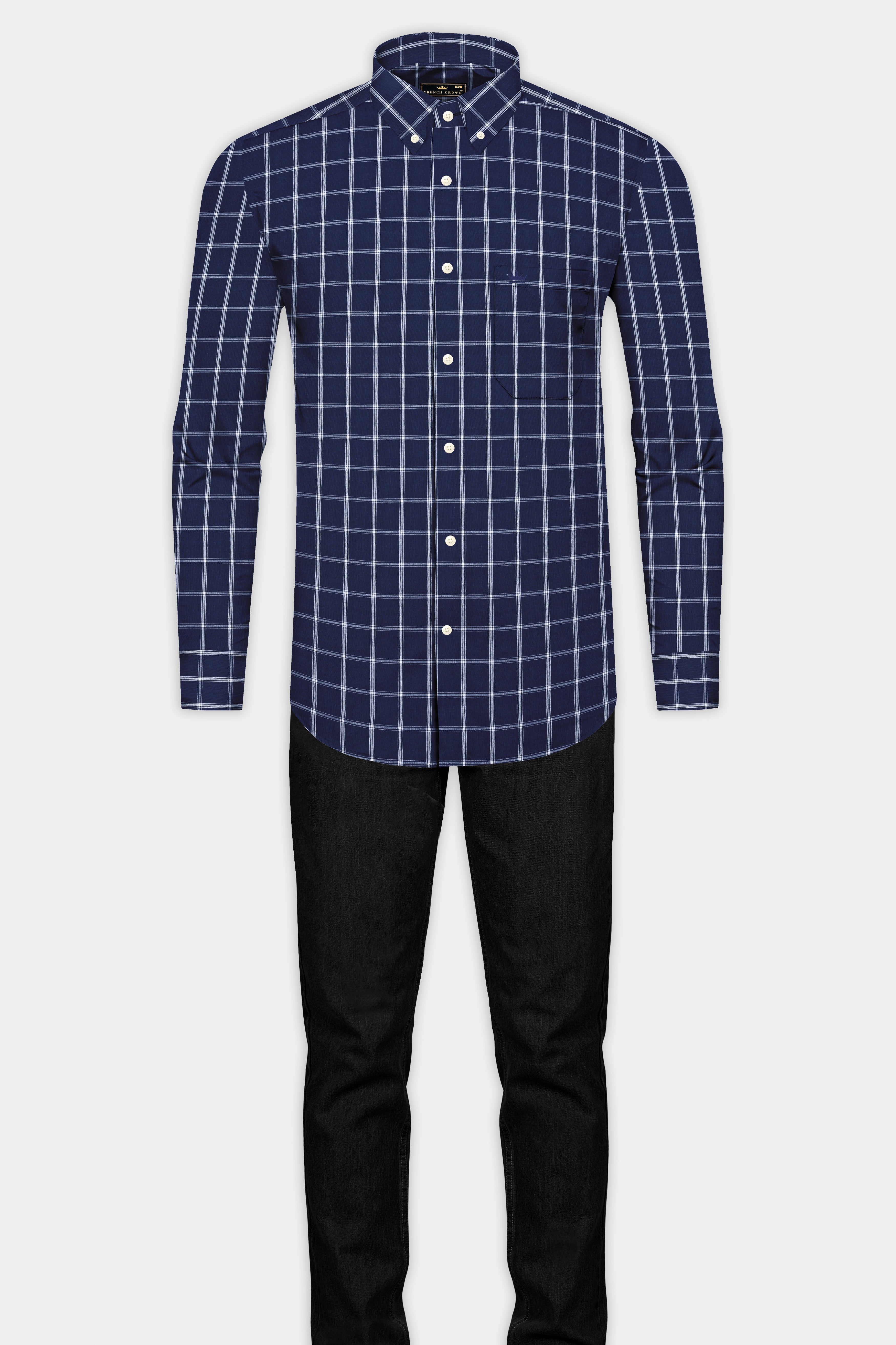 Zodiac Blue Checked Twill Premium Cotton Shirt 12958-BD-38, 12958-BD-H-38, 12958-BD-39, 12958-BD-H-39, 12958-BD-40, 12958-BD-H-40, 12958-BD-42, 12958-BD-H-42, 12958-BD-44, 12958-BD-H-44, 12958-BD-46, 12958-BD-H-46, 12958-BD-48, 12958-BD-H-48, 12958-BD-50, 12958-BD-H-50, 12958-BD-52, 12958-BD-H-52