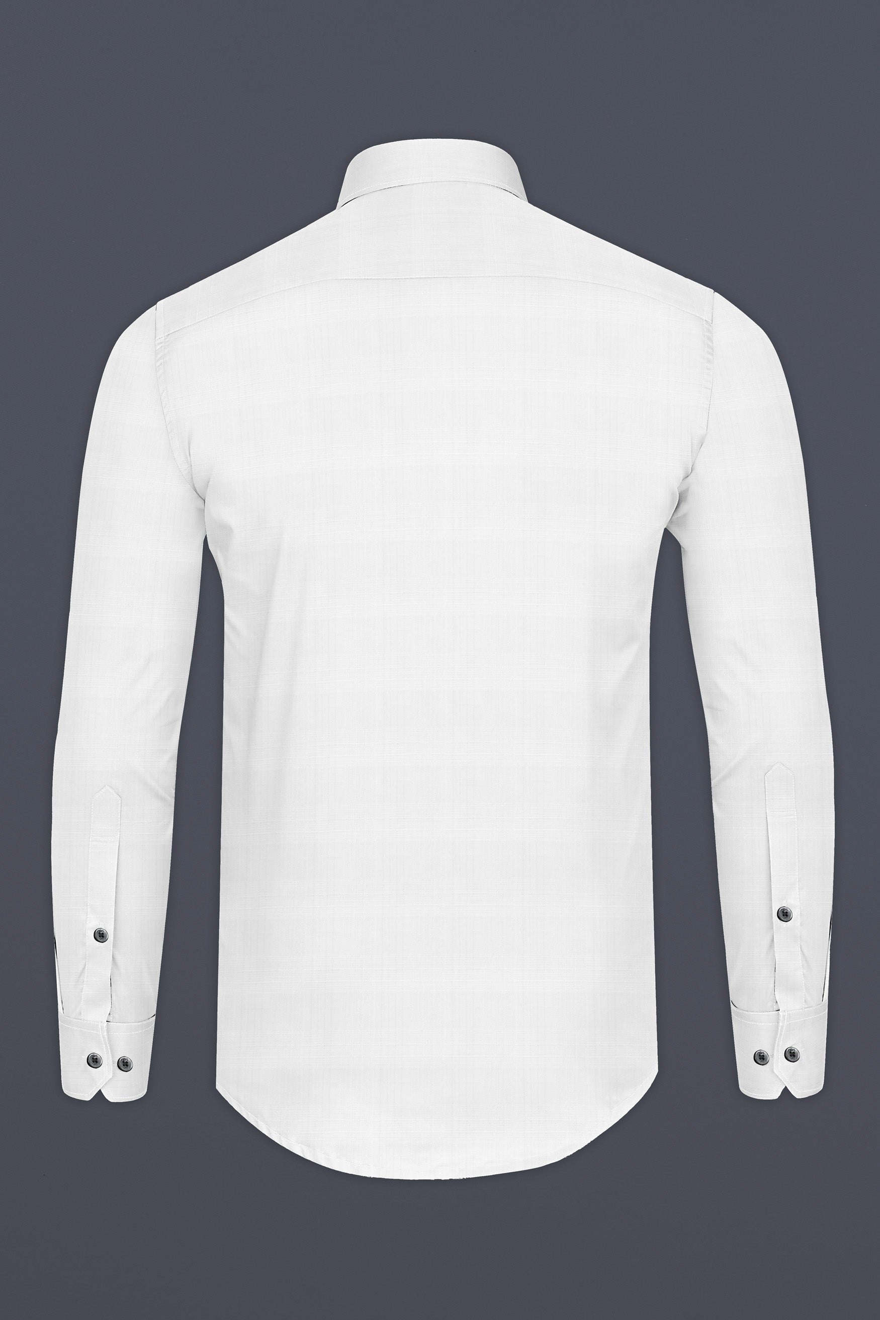 Bright White Dobby Premium Giza Cotton Shirt