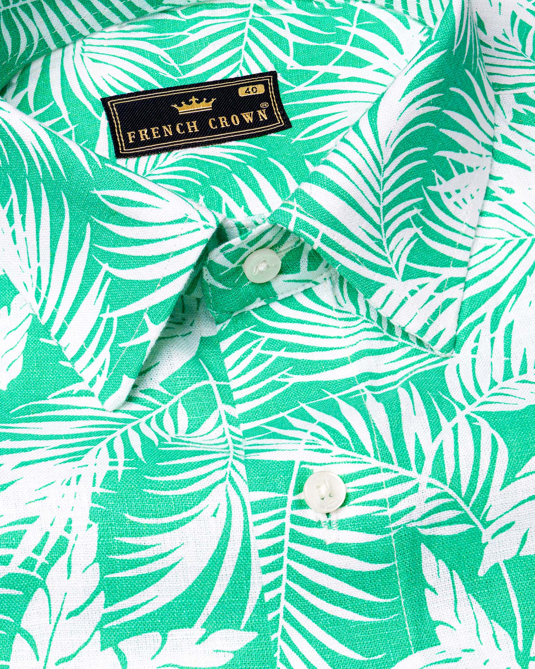 Aqua Tropical fabric Printed Luxurious Linen Shirt 7028-38, 7028-H-38, 7028-39, 7028-H-39, 7028-40, 7028-H-40, 7028-42, 7028-H-42, 7028-44, 7028-H-44, 7028-46, 7028-H-46, 7028-48, 7028-H-48, 7028-50, 7028-H-50, 7028-52, 7028-H-52
