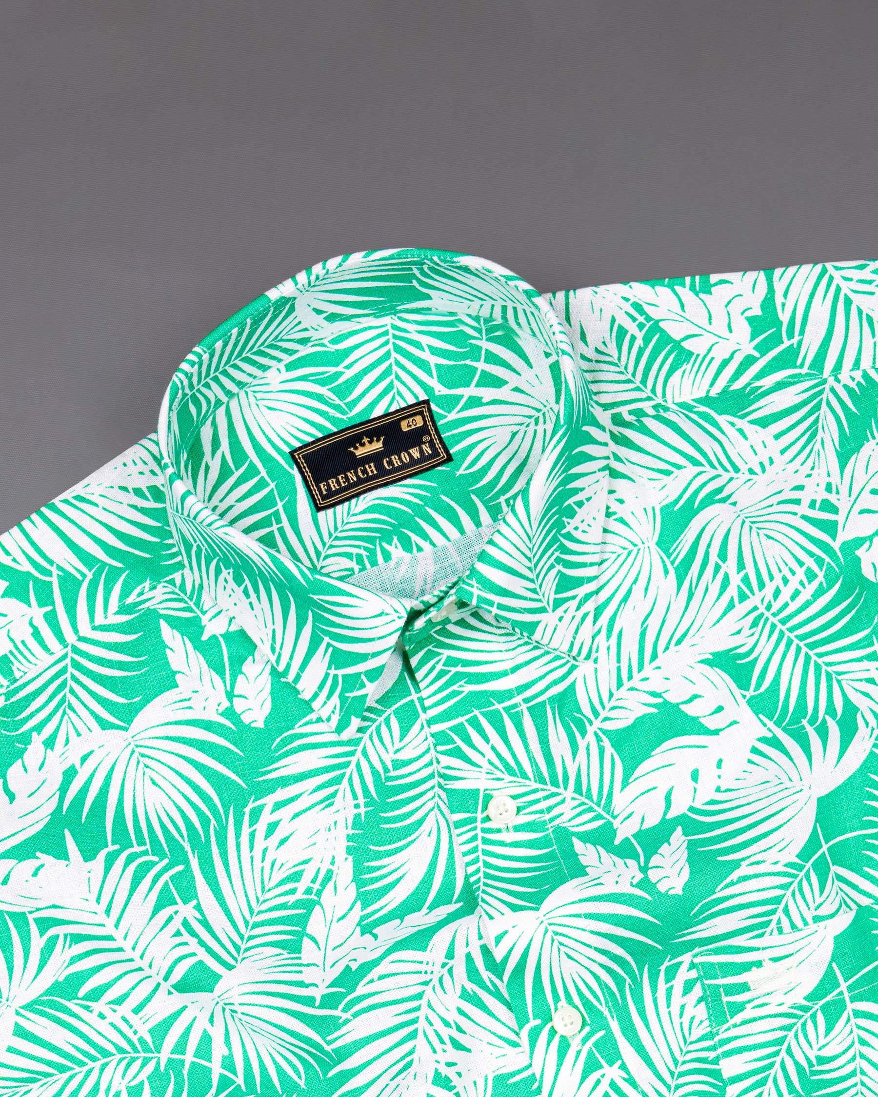 Aqua Tropical fabric Printed Luxurious Linen Shirt 7028-38, 7028-H-38, 7028-39, 7028-H-39, 7028-40, 7028-H-40, 7028-42, 7028-H-42, 7028-44, 7028-H-44, 7028-46, 7028-H-46, 7028-48, 7028-H-48, 7028-50, 7028-H-50, 7028-52, 7028-H-52