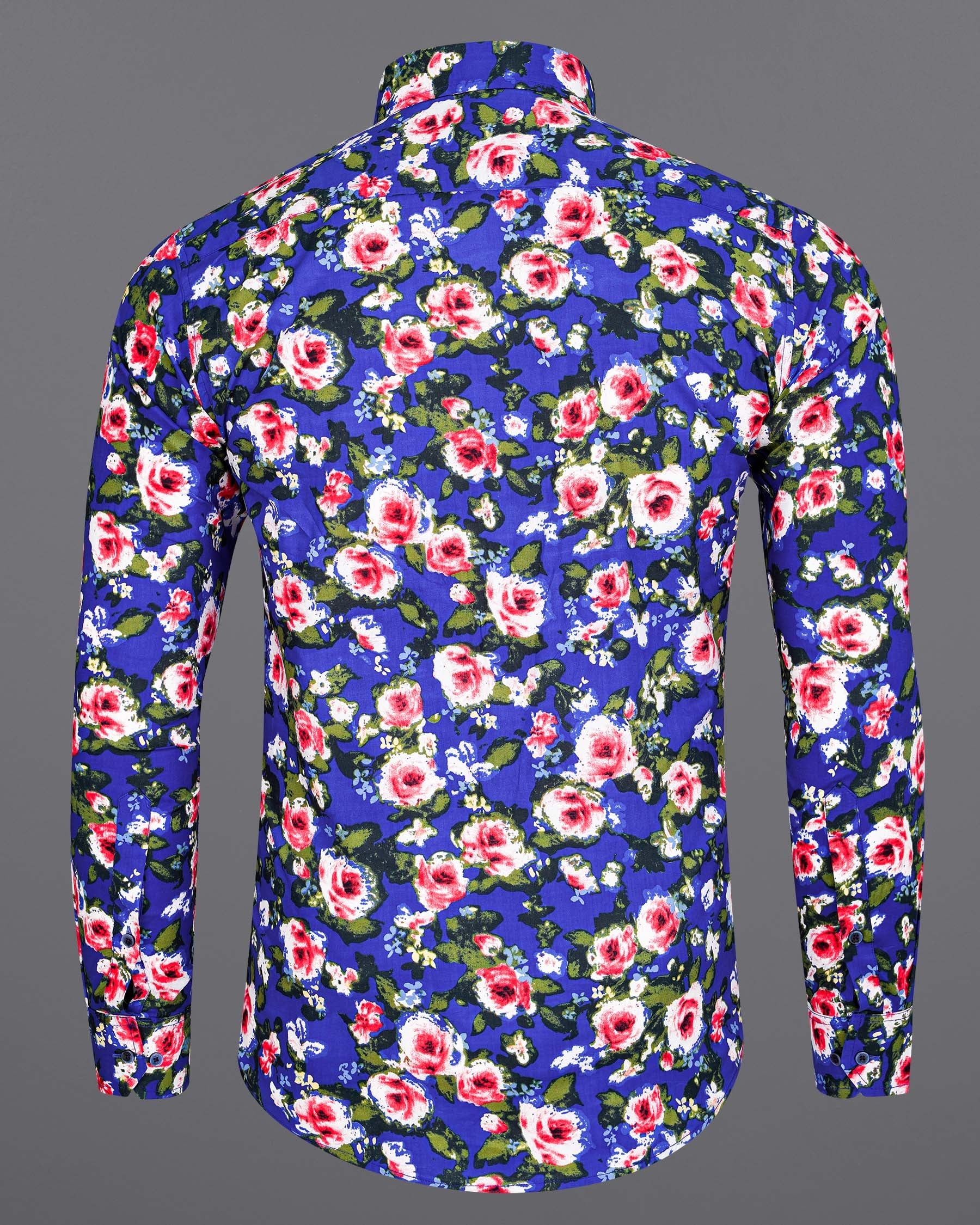 Medium Slate Blue Floral Printed Premium Cotton Shirt 7818-BLE-38, 7818-BLE-H-38, 7818-BLE-39,7818-BLE-H-39, 7818-BLE-40, 7818-BLE-H-40, 7818-BLE-42, 7818-BLE-H-42, 7818-BLE-44, 7818-BLE-H-44, 7818-BLE-46, 7818-BLE-H-46, 7818-BLE-48, 7818-BLE-H-48, 7818-BLE-50, 7818-BLE-H-50, 7818-BLE-52, 7818-BLE-H-52