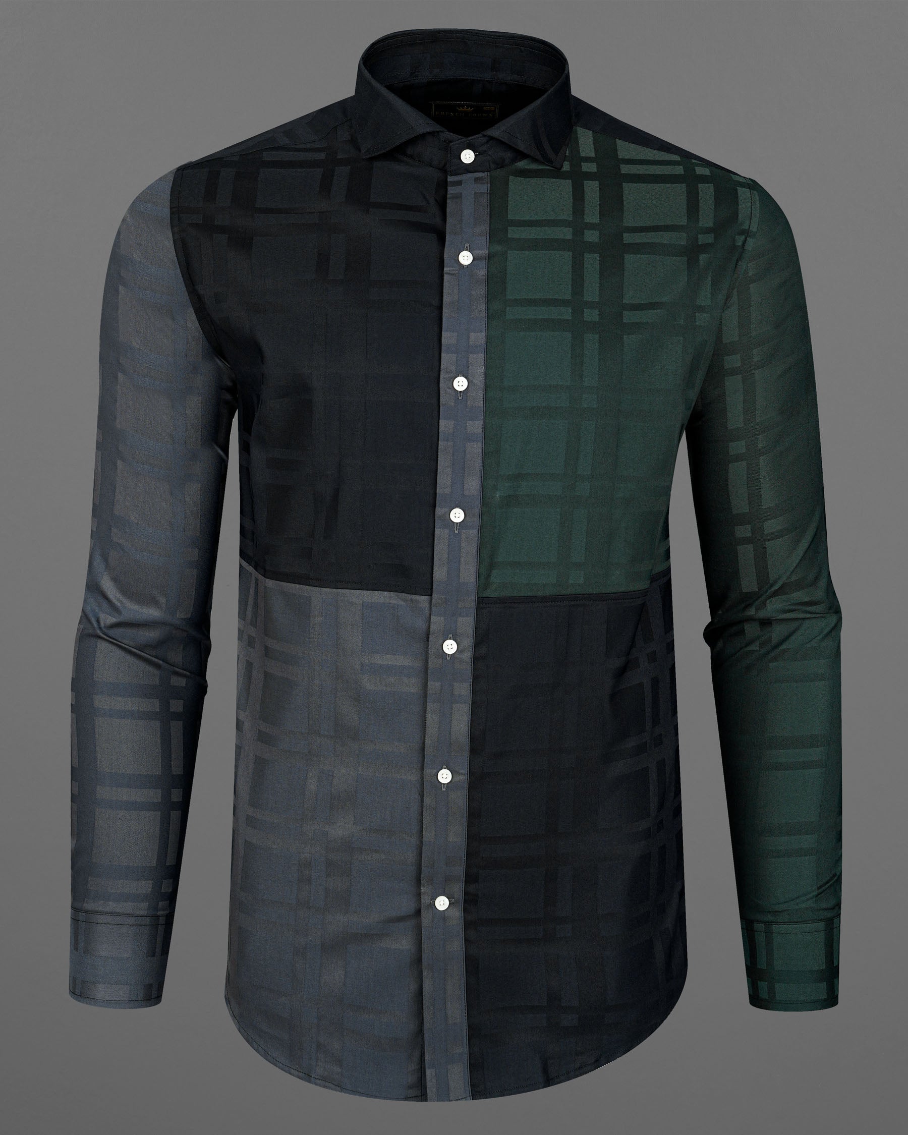 Corduroy Green With Jade Black 3D Plaid Dobby Textured Giza Cotton Designer Shirt 8011-CA-P102-38, 8011-CA-P102-H-38, 8011-CA-P102-39, 8011-CA-P102-H-39, 8011-CA-P102-40, 8011-CA-P102-H-40, 8011-CA-P102-42, 8011-CA-P102-H-42, 8011-CA-P102-44, 8011-CA-P102-H-44, 8011-CA-P102-46, 8011-CA-P102-H-46, 8011-CA-P102-48, 8011-CA-P102-H-48, 8011-CA-P102-50, 8011-CA-P102-H-50, 8011-CA-P102-52, 8011-CA-P102-H-52