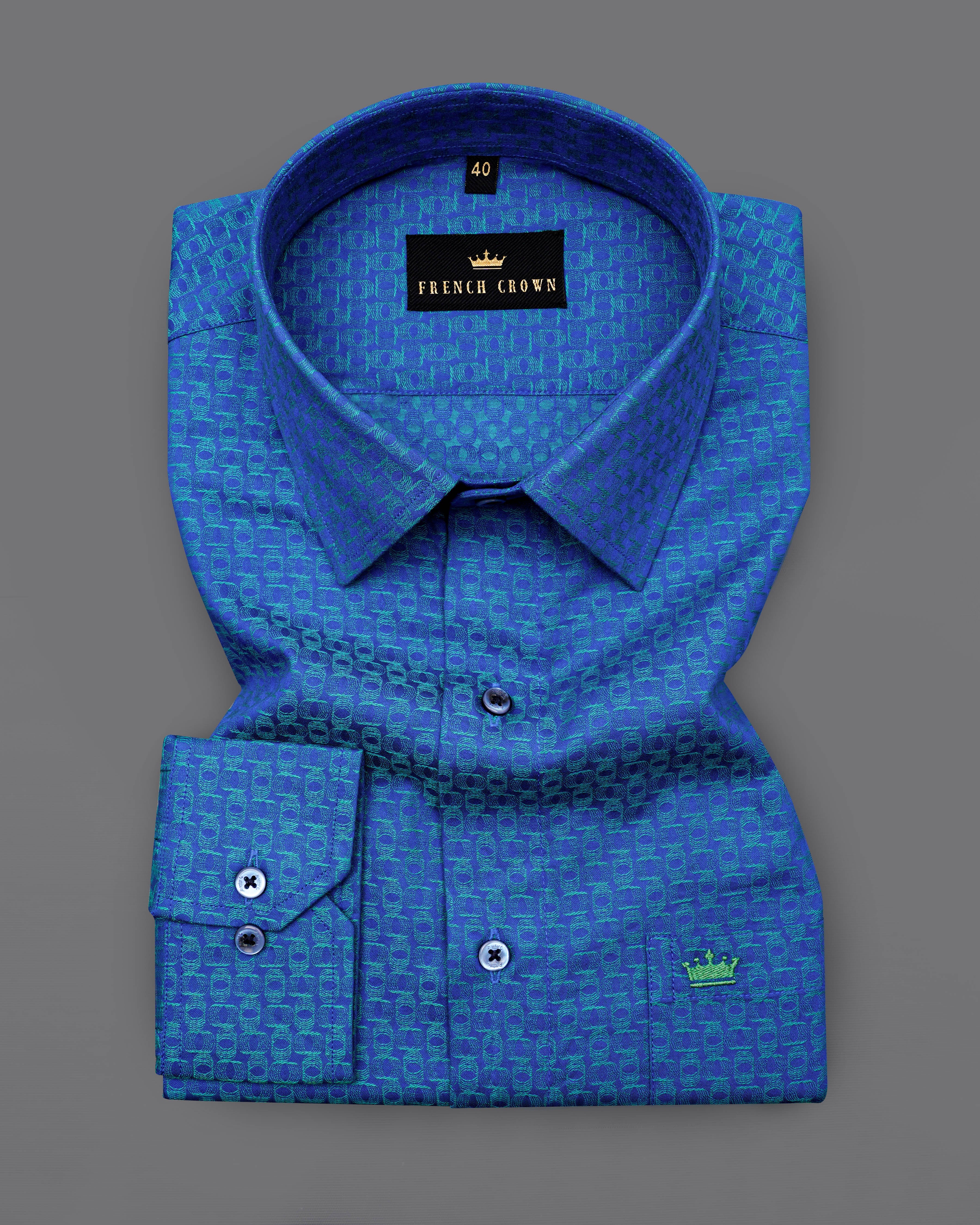 Cobalt Blue Jacquard textured Premium Giza Cotton Shirt 8561-BLE-38,8561-BLE-H-38,8561-BLE-39,8561-BLE-H-39,8561-BLE-40,8561-BLE-H-40,8561-BLE-42,8561-BLE-H-42,8561-BLE-44,8561-BLE-H-44,8561-BLE-46,8561-BLE-H-46,8561-BLE-48,8561-BLE-H-48,8561-BLE-50,8561-BLE-H-50,8561-BLE-52,8561-BLE-H-52