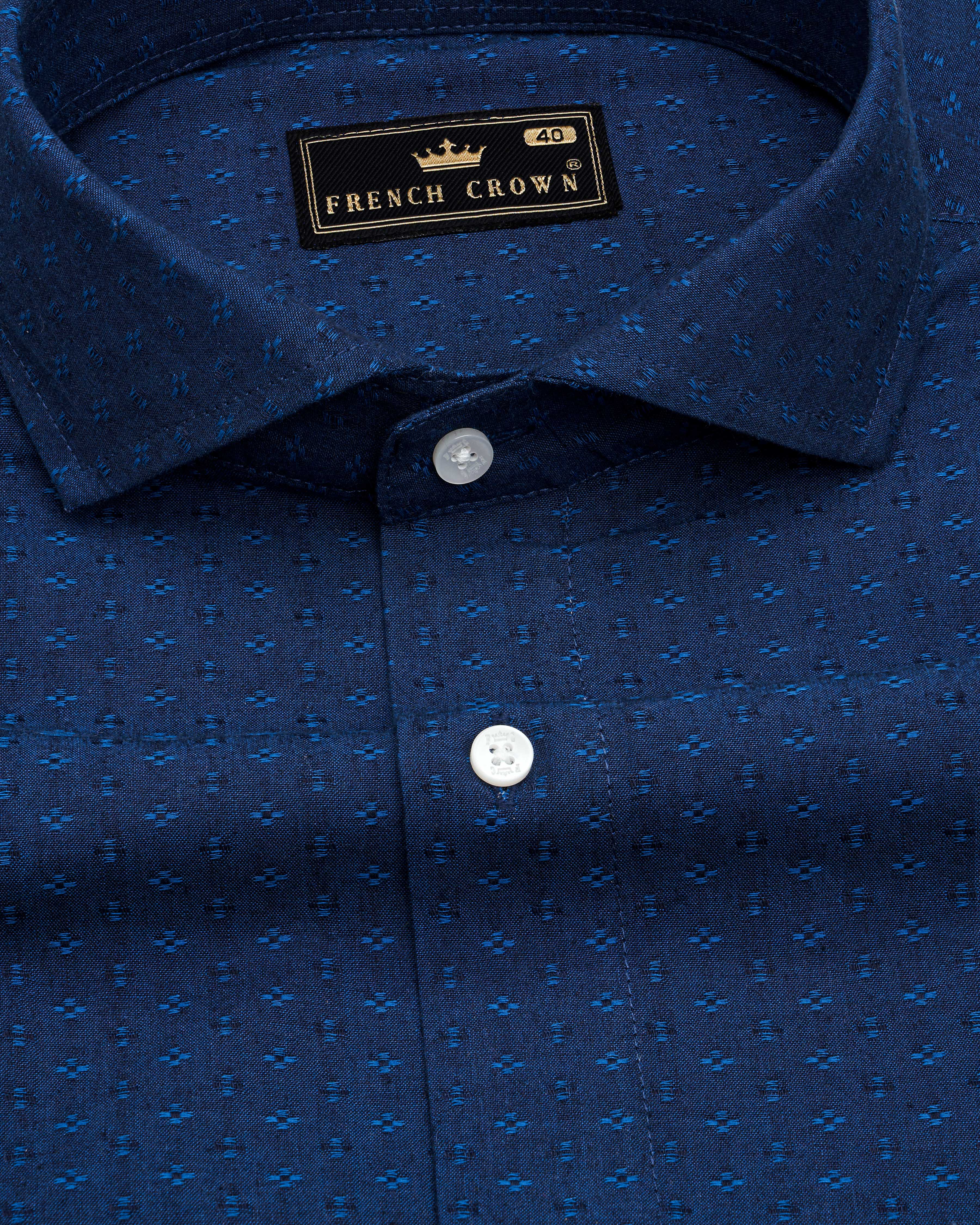 Zodiac Navy Blue Dobby Textured Premium Giza Cotton Shirt 8775-CA-38,8775-CA-H-38,8775-CA-39,8775-CA-H-39,8775-CA-40,8775-CA-H-40,8775-CA-42,8775-CA-H-42,8775-CA-44,8775-CA-H-44,8775-CA-46,8775-CA-H-46,8775-CA-48,8775-CA-H-48,8775-CA-50,8775-CA-H-50,8775-CA-52,8775-CA-H-52