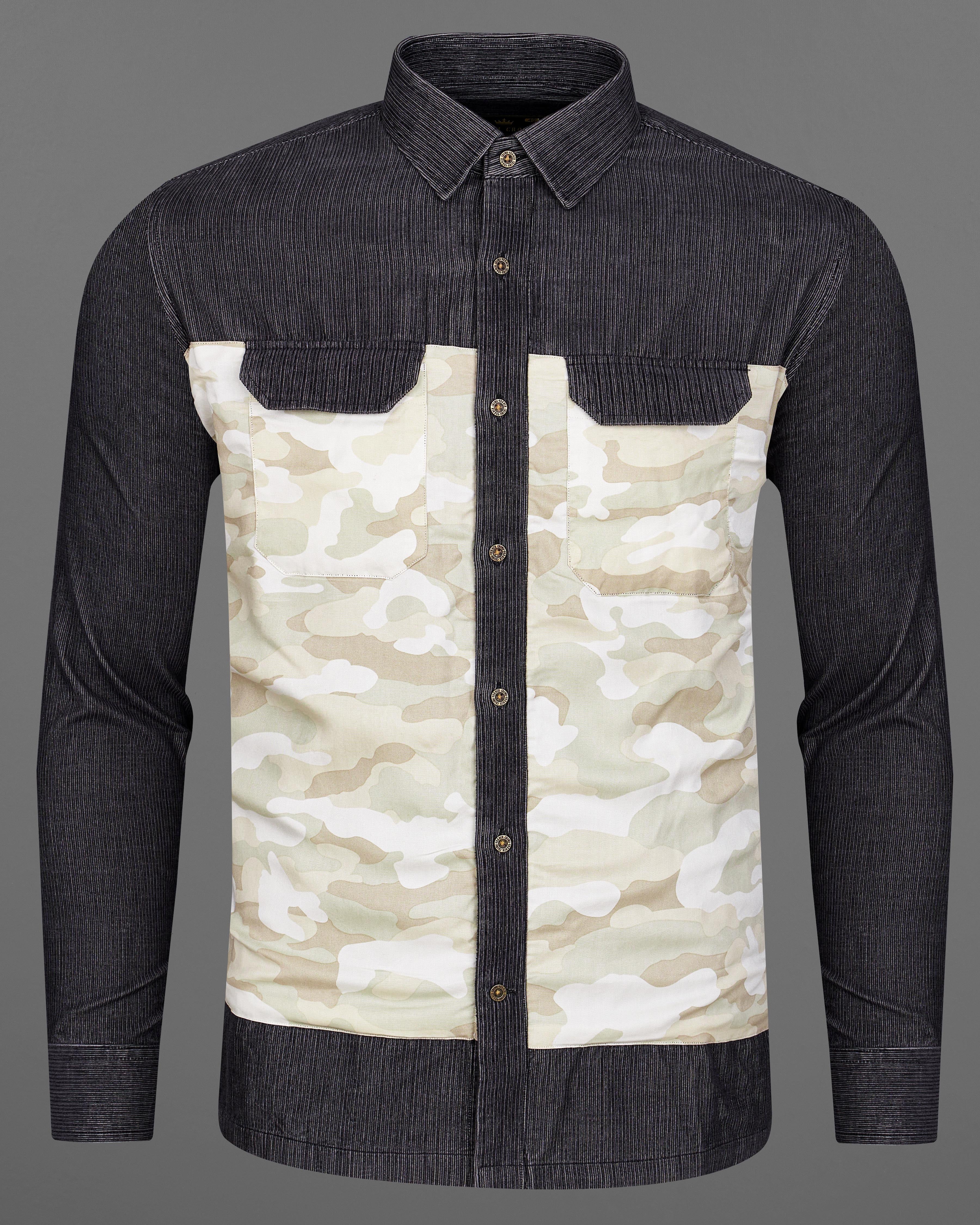 Baltic Gray with Oyster Brown Camouflage Printed Corduroy Designer Shirt 8922-MB-P332-38, 8922-MB-P332-H-38, 8922-MB-P332-39, 8922-MB-P332-H-39, 8922-MB-P332-40, 8922-MB-P332-H-40, 8922-MB-P332-42, 8922-MB-P332-H-42, 8922-MB-P332-44, 8922-MB-P332-H-44, 8922-MB-P332-46, 8922-MB-P332-H-46, 8922-MB-P332-48, 8922-MB-P332-H-48, 8922-MB-P332-50, 8922-MB-P332-H-50, 8922-MB-P332-52, 8922-MB-P332-H-52