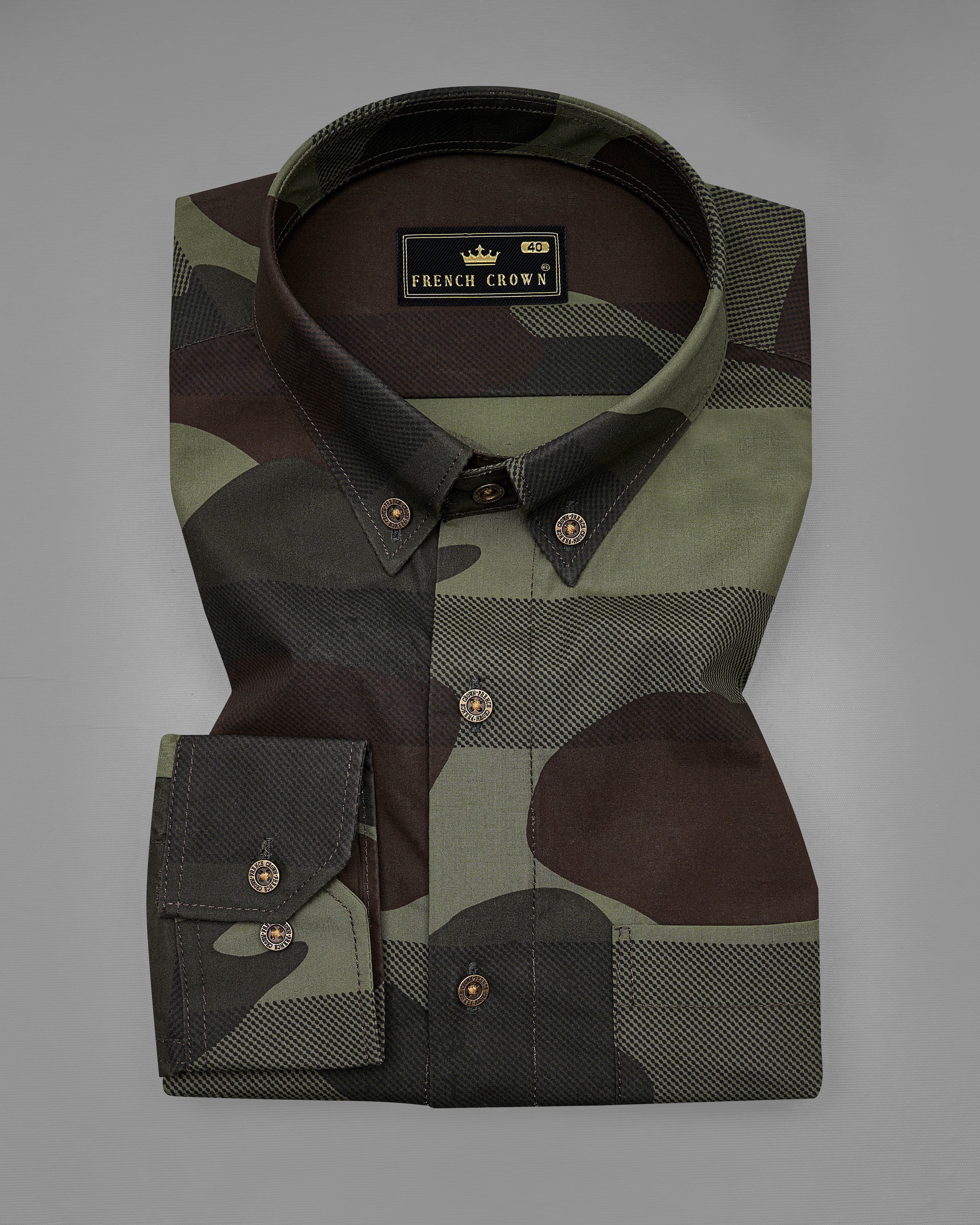 Birch Brown with Iridium Green Camouflage Printed Royal Oxford Shirt 8926-BD-MB-38, 8926-BD-MB-H-38, 8926-BD-MB-39, 8926-BD-MB-H-39, 8926-BD-MB-40, 8926-BD-MB-H-40, 8926-BD-MB-42, 8926-BD-MB-H-42, 8926-BD-MB-44, 8926-BD-MB-H-44, 8926-BD-MB-46, 8926-BD-MB-H-46, 8926-BD-MB-48, 8926-BD-MB-H-48, 8926-BD-MB-50, 8926-BD-MB-H-50, 8926-BD-MB-52, 8926-BD-MB-H-52