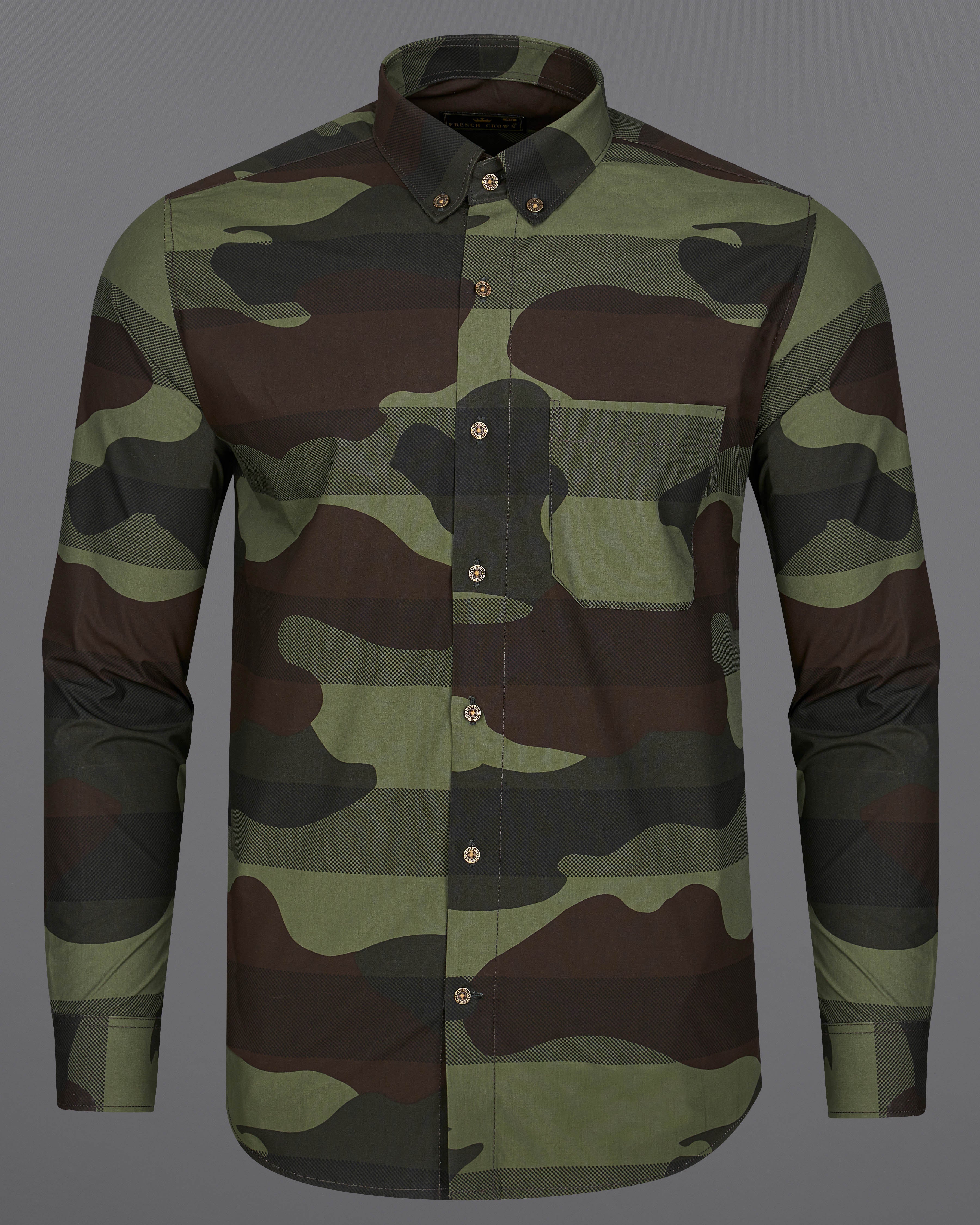 Birch Brown with Iridium Green Camouflage Printed Royal Oxford Shirt 8926-BD-MB-38, 8926-BD-MB-H-38, 8926-BD-MB-39, 8926-BD-MB-H-39, 8926-BD-MB-40, 8926-BD-MB-H-40, 8926-BD-MB-42, 8926-BD-MB-H-42, 8926-BD-MB-44, 8926-BD-MB-H-44, 8926-BD-MB-46, 8926-BD-MB-H-46, 8926-BD-MB-48, 8926-BD-MB-H-48, 8926-BD-MB-50, 8926-BD-MB-H-50, 8926-BD-MB-52, 8926-BD-MB-H-52