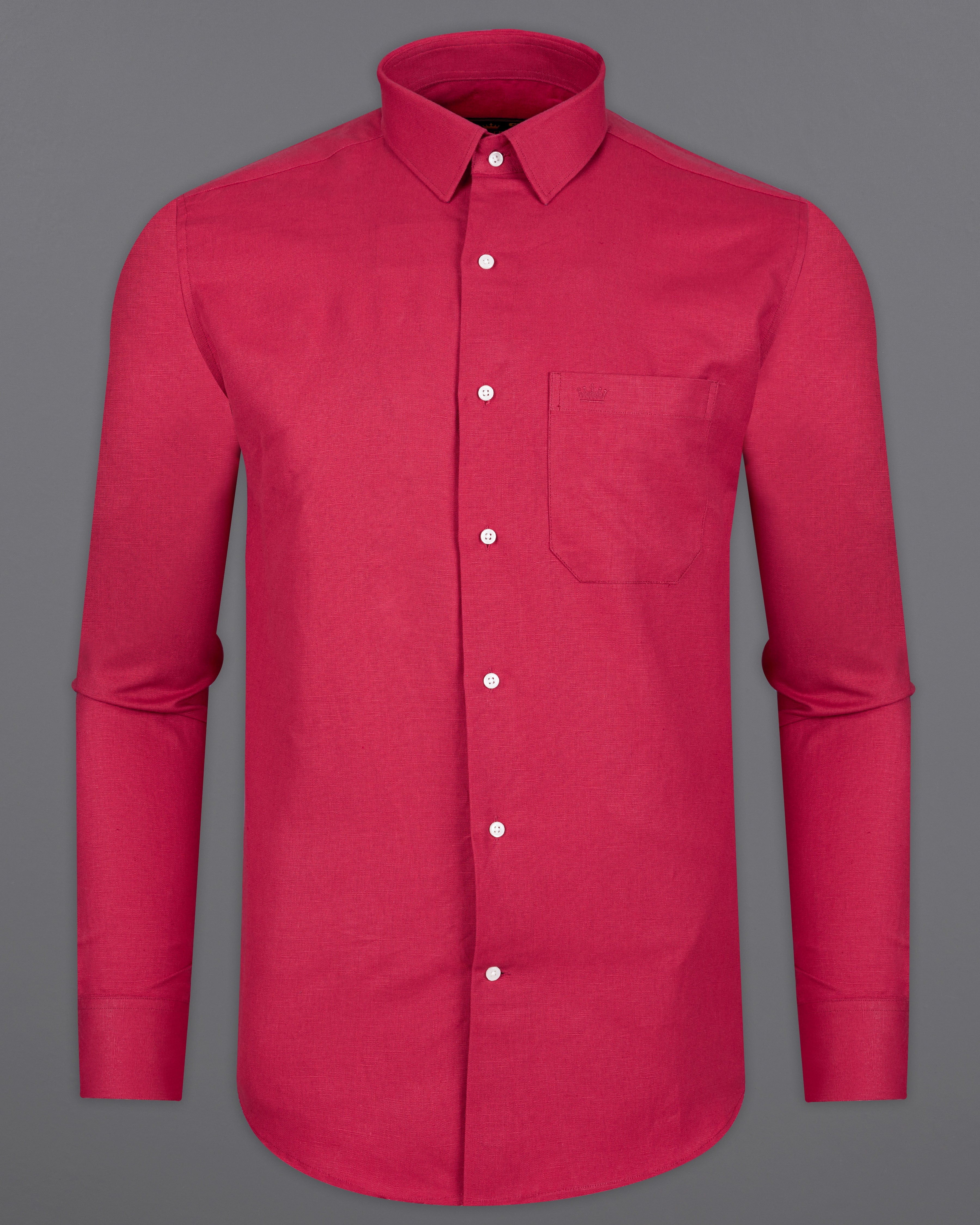 Cardinal Red Luxurious Linen Shirt 9589-38,9589-H-38,9589-39,9589-H-39,9589-40,9589-H-40,9589-42,9589-H-42,9589-44,9589-H-44,9589-46,9589-H-46,9589-48,9589-H-48,9589-50,9589-H-50,9589-52,9589-H-52