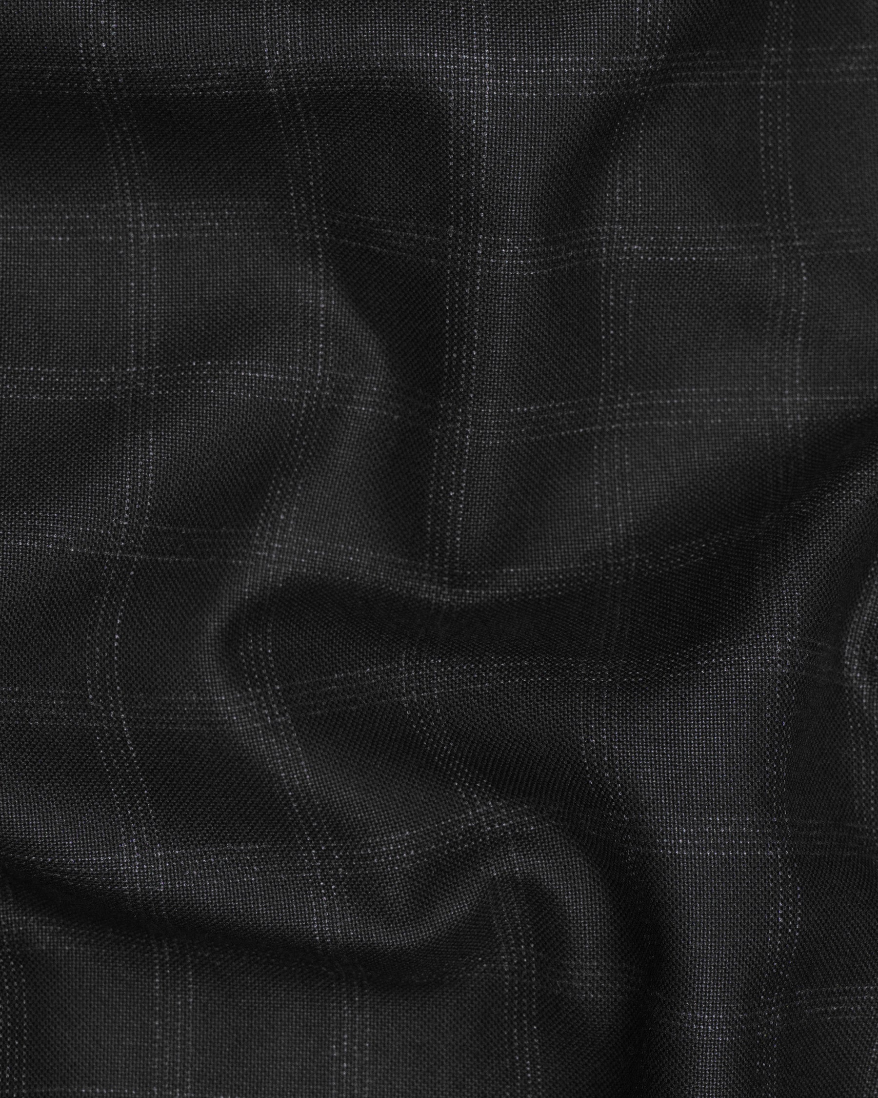 Bunker Black Windowpane Wool Rich Sports Blazer