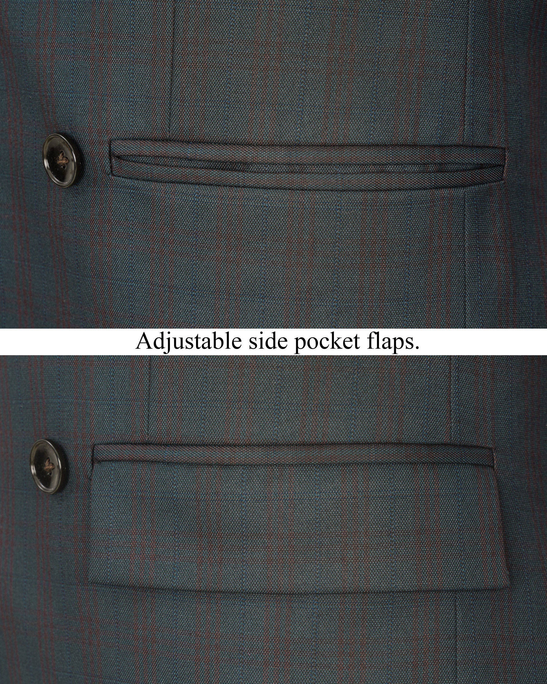 lridium With Emperor Subtle Plaid Double Breasted Blazer BL1890-DB-36,BL1890-DB-38,BL1890-DB-40,BL1890-DB-42,BL1890-DB-44,BL1890-DB-46,BL1890-DB-48,BL1890-DB-50,BL1890-DB-52,BL1890-DB-54,BL1890-DB-56,BL1890-DB-58,BL1890-DB-60