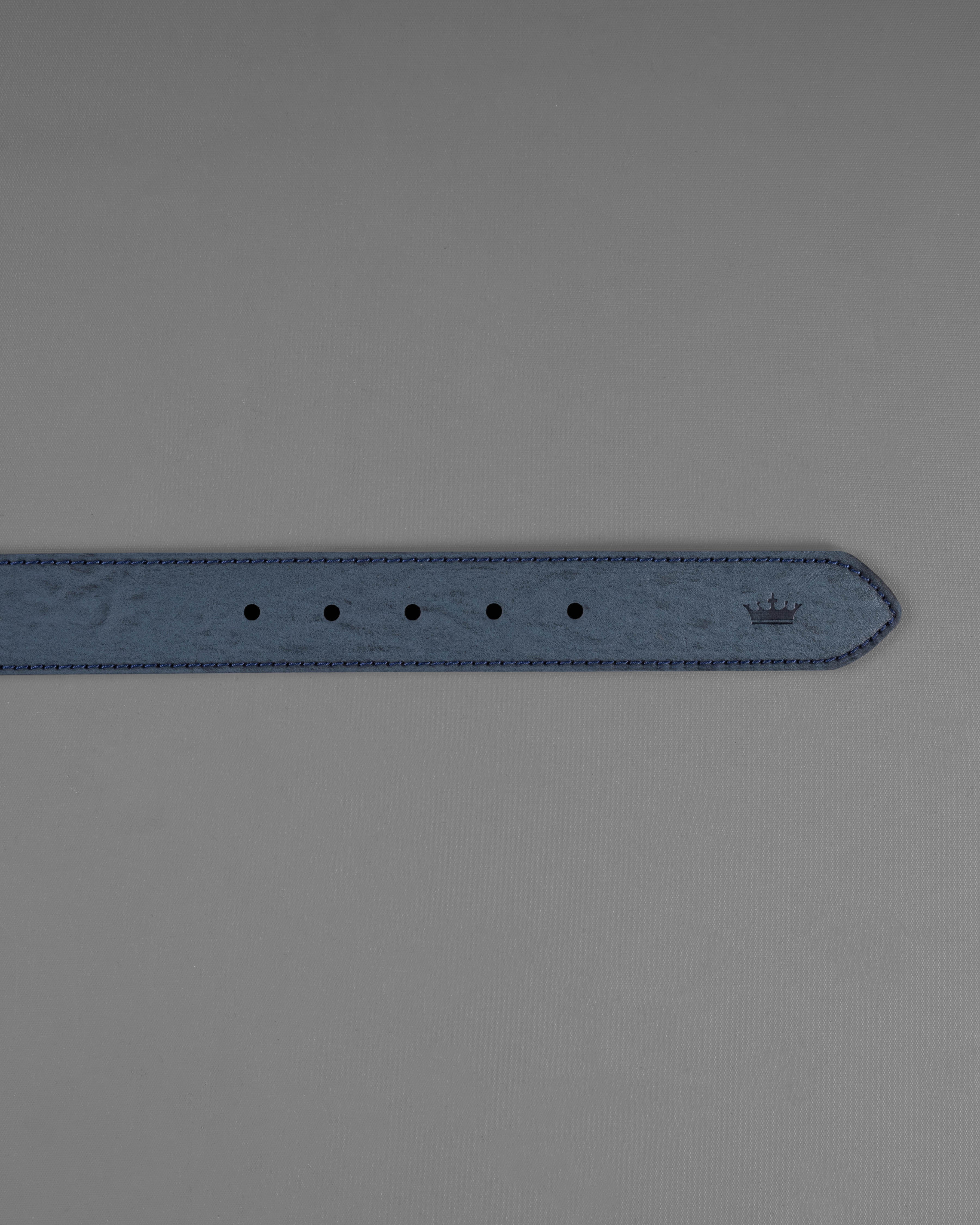 Blue with Metallic Buckle Leather Free Lightweight Handcrafted Belt BT104-28, BT104-30, BT104-32, BT104-34, BT104-36, BT104-38