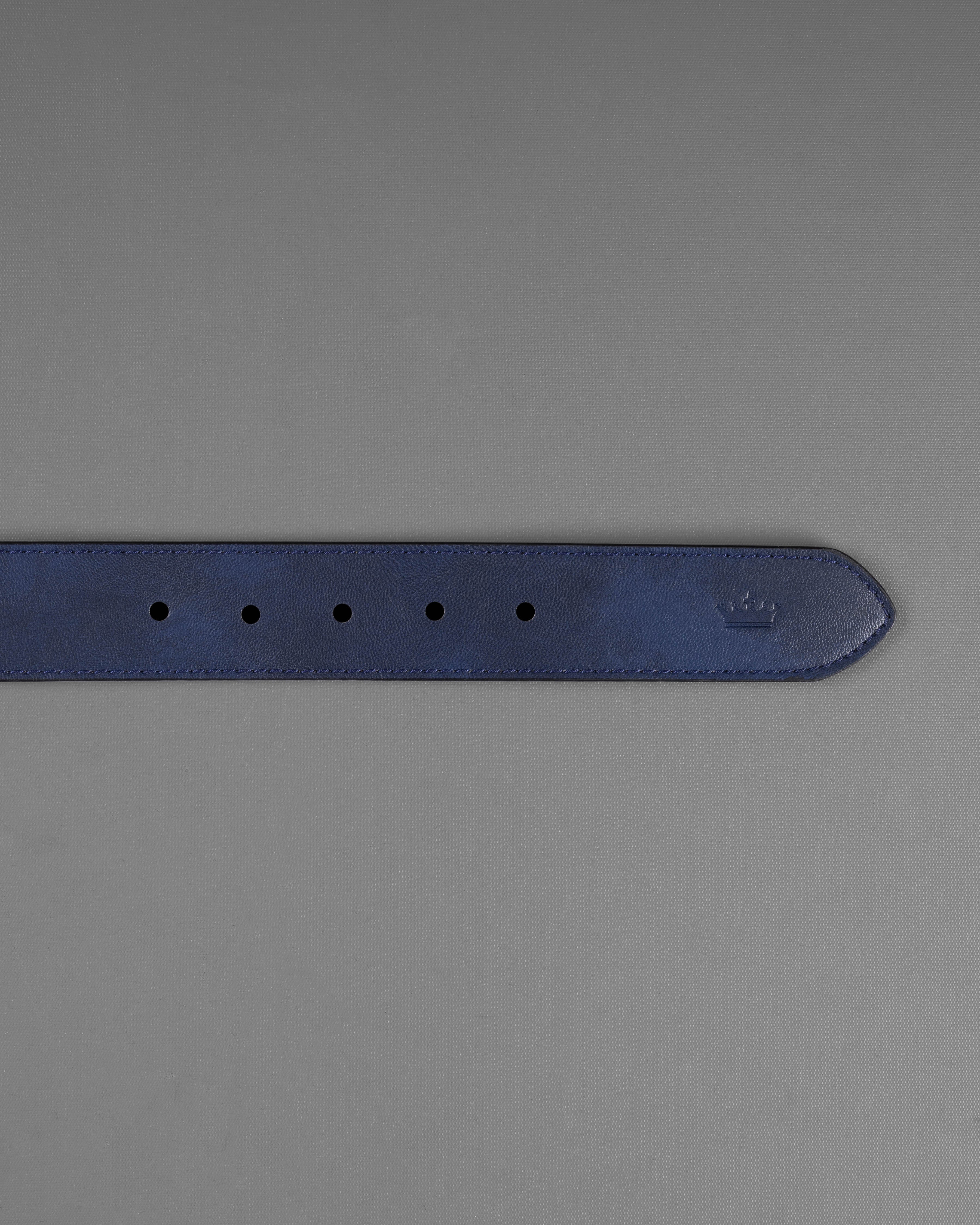 Blue with Black Buckle Leather Free Lightweight Handcrafted Belt BT106-28, BT106-30, BT106-32, BT106-34, BT106-36, BT106-38
