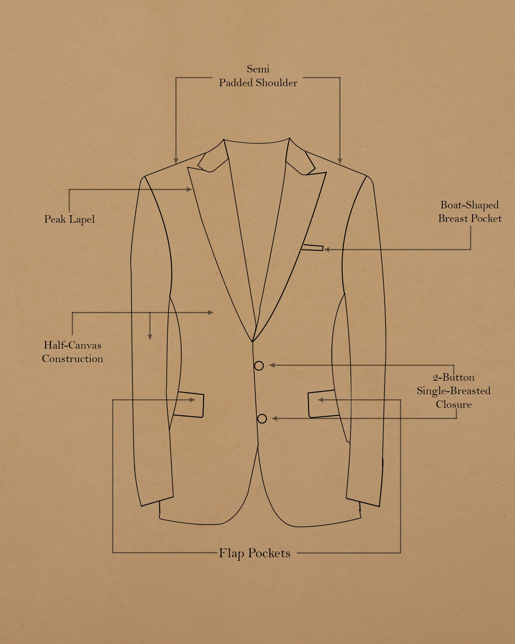 Bright White Herringbone Premium Cotton Blazer