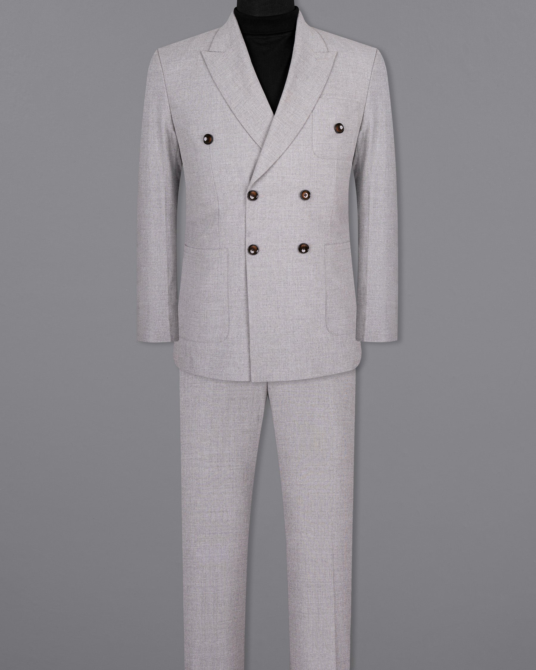 French Gray DouSTe-Breasted Wool Rich Sport Suit ST1495-DB-PP-36, ST1495-DB-PP-38, ST1495-DB-PP-40, ST1495-DB-PP-42, ST1495-DB-PP-44, ST1495-DB-PP-46, ST1495-DB-PP-48, ST1495-DB-PP-50, ST1495-DB-PP-52, ST1495-DB-PP-54, ST1495-DB-PP-56, ST1495-DB-PP-58, ST1495-DB-PP-60