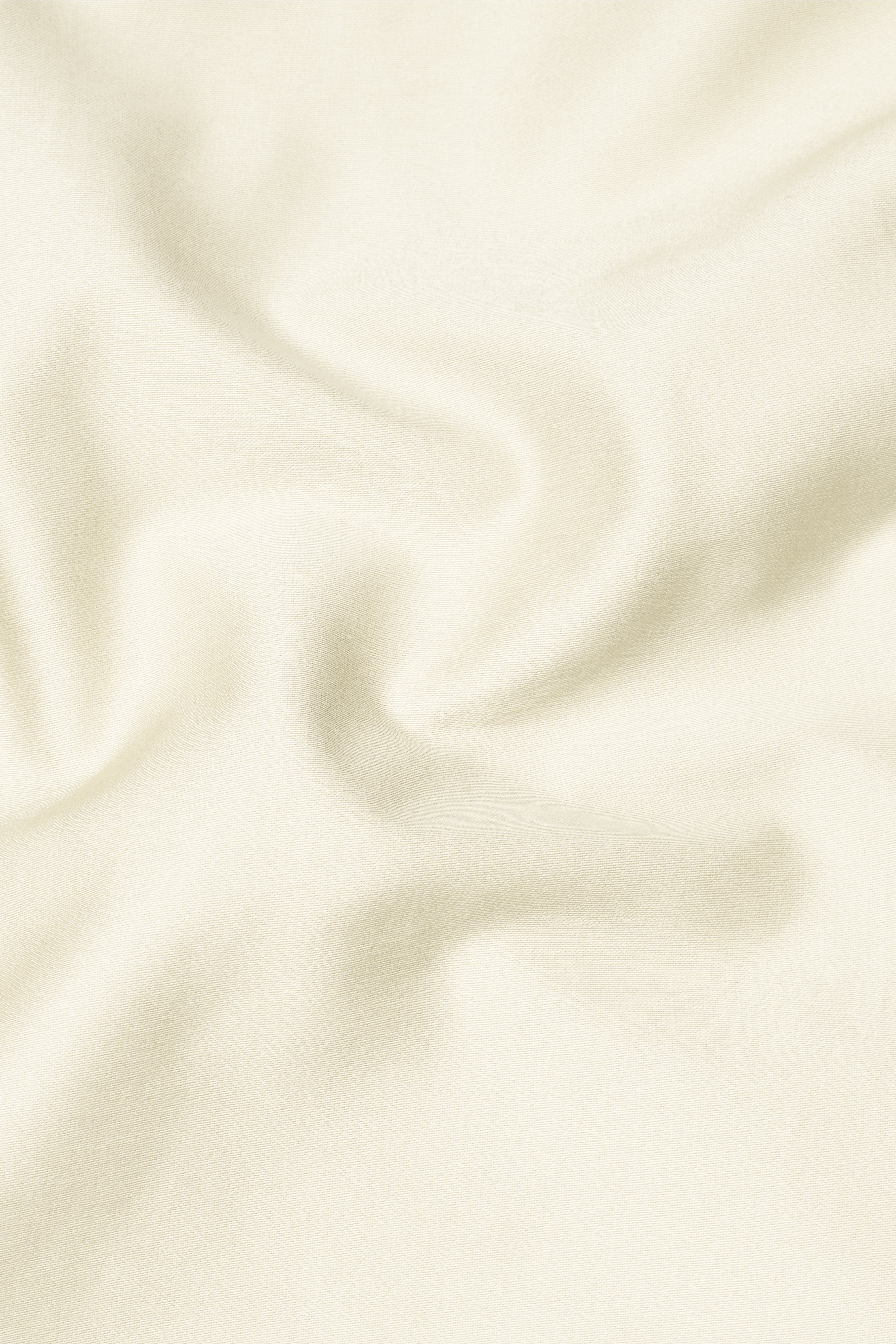 Merino Cream Cross Placket Bandhgala Premium Cotton Stretchable traveler Suit
