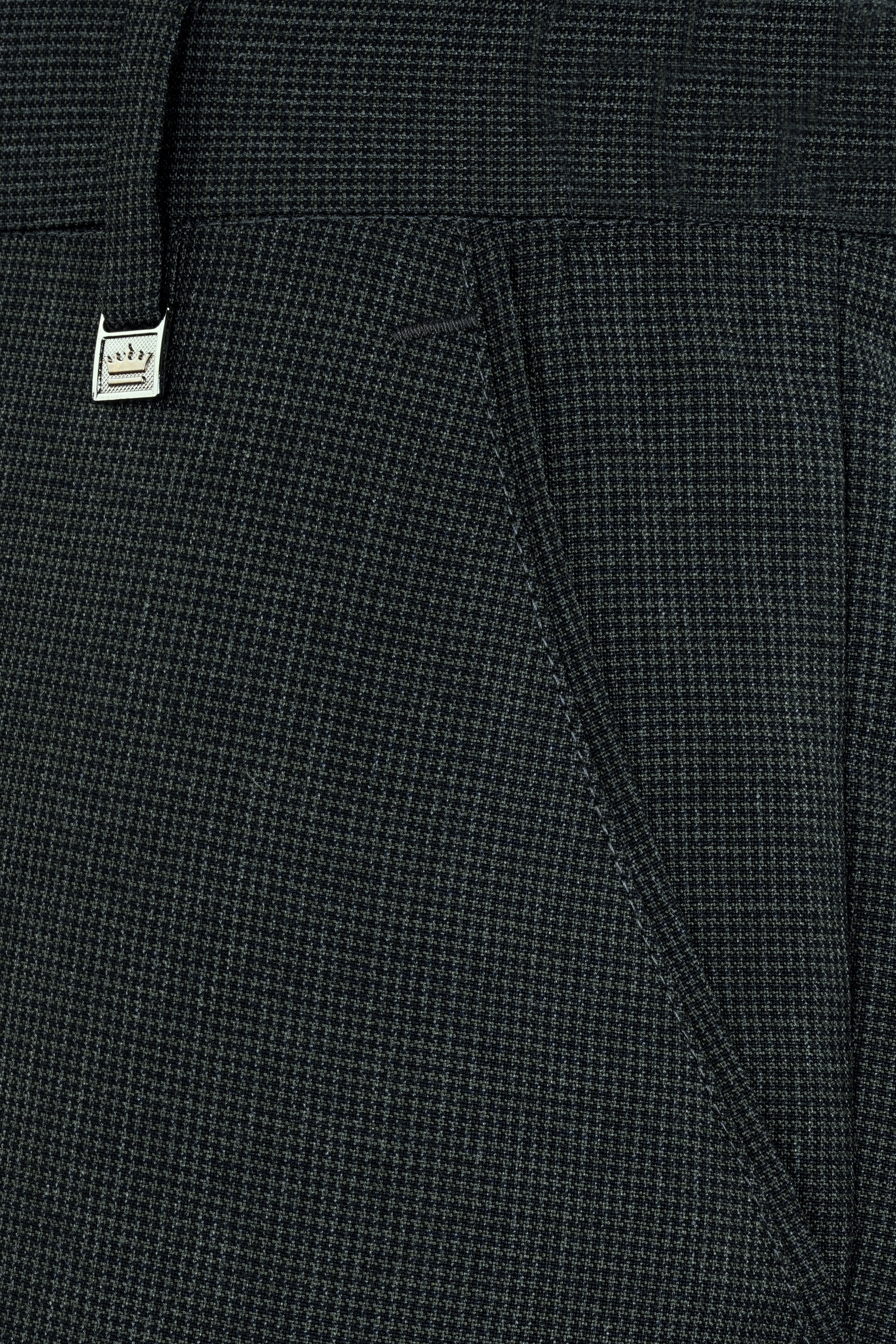 Capecod Gray Wool Rich Double Breasted Designer Trench Coat With Pant