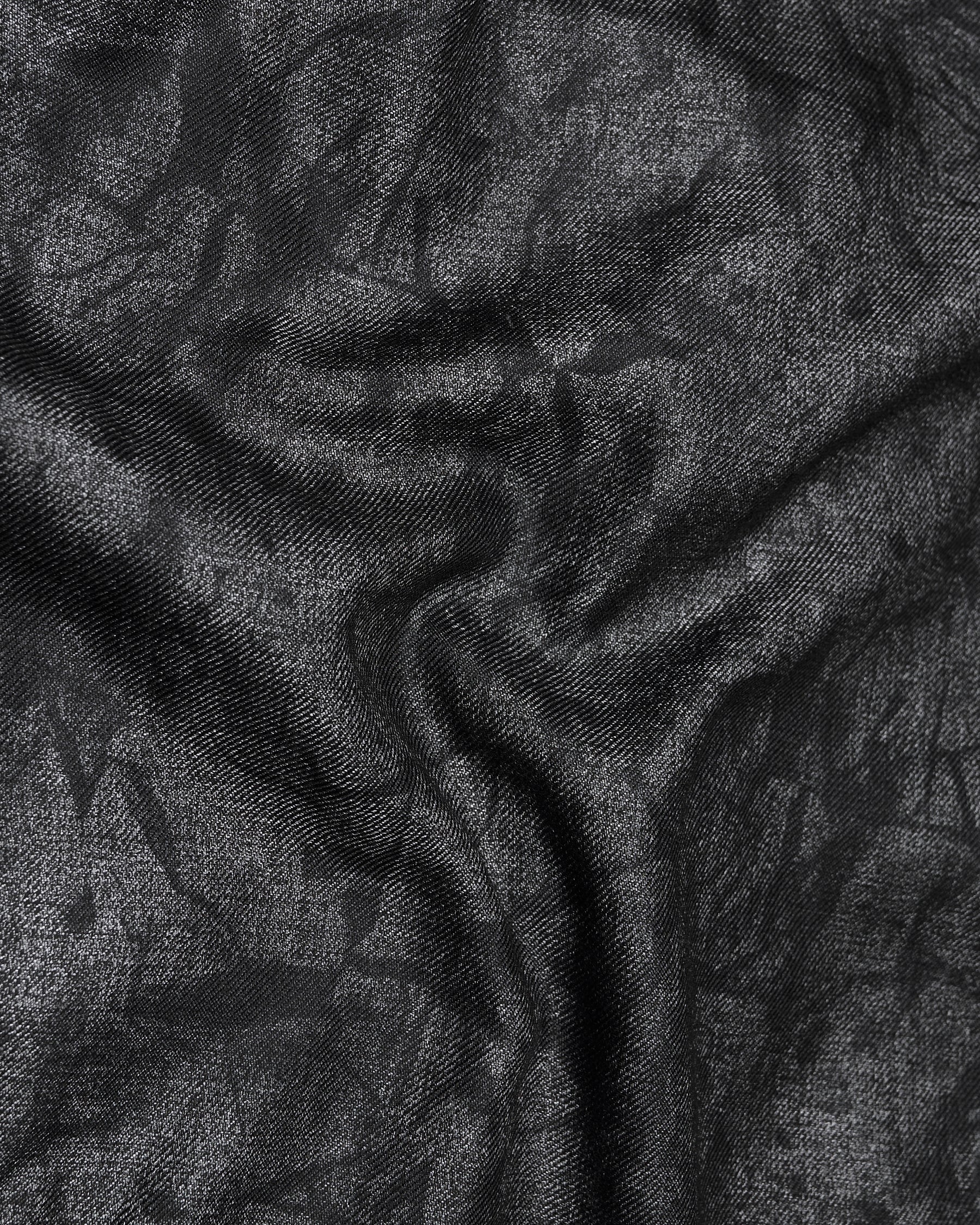Flint Gray and Jade Black Textured Designer Nehru Jacket WC2180-36, WC2180-38, WC2180-40, WC2180-42, WC2180-44, WC2180-46, WC2180-48, WC2180-50, WC2180-52, WC2180-54, WC2180-56, WC2180-58, WC2180-60