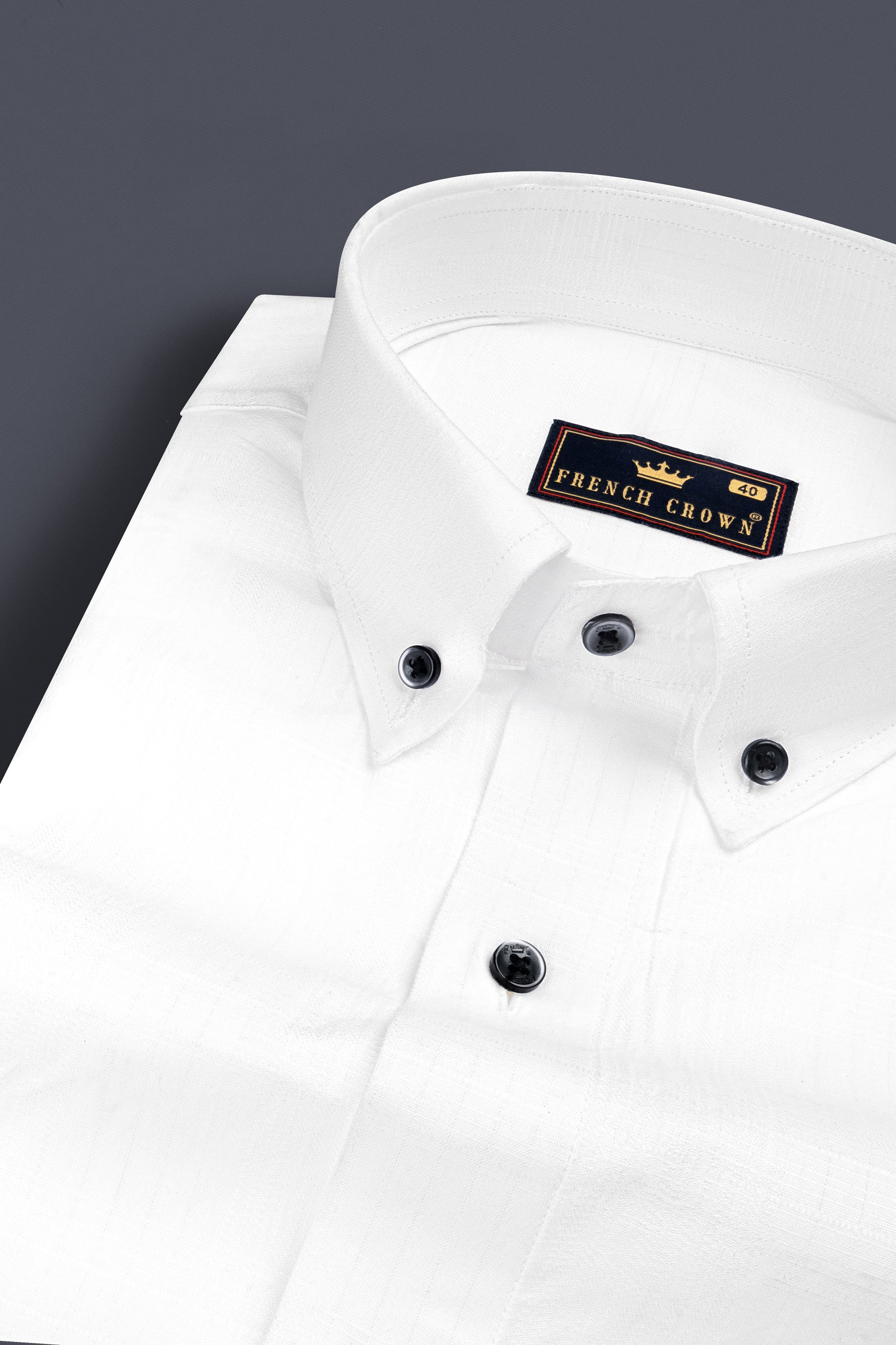 Bright White Dobby Premium Giza Cotton Shirt
