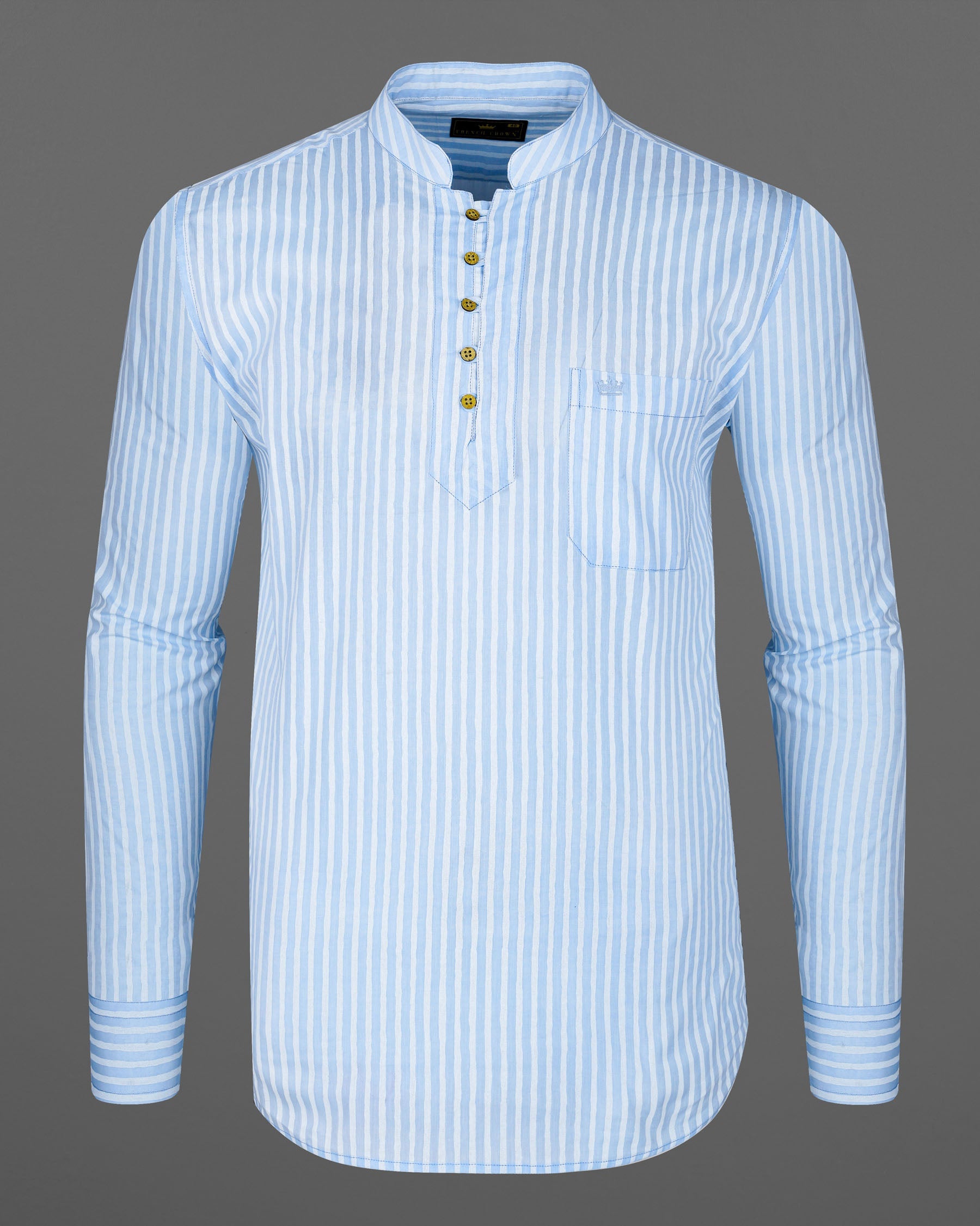 Heather Blue and White Striped Premium Cotton Kurta Shirt 7926-KS-38, 7926-KS-H-38, 7926-KS-39, 7926-KS-H-39, 7926-KS-40, 7926-KS-H-40, 7926-KS-42, 7926-KS-H-42, 7926-KS-44, 7926-KS-H-44, 7926-KS-46, 7926-KS-H-46, 7926-KS-48, 7926-KS-H-48, 7926-KS-50, 7926-KS-H-50, 7926-KS-52, 7926-KS-H-52