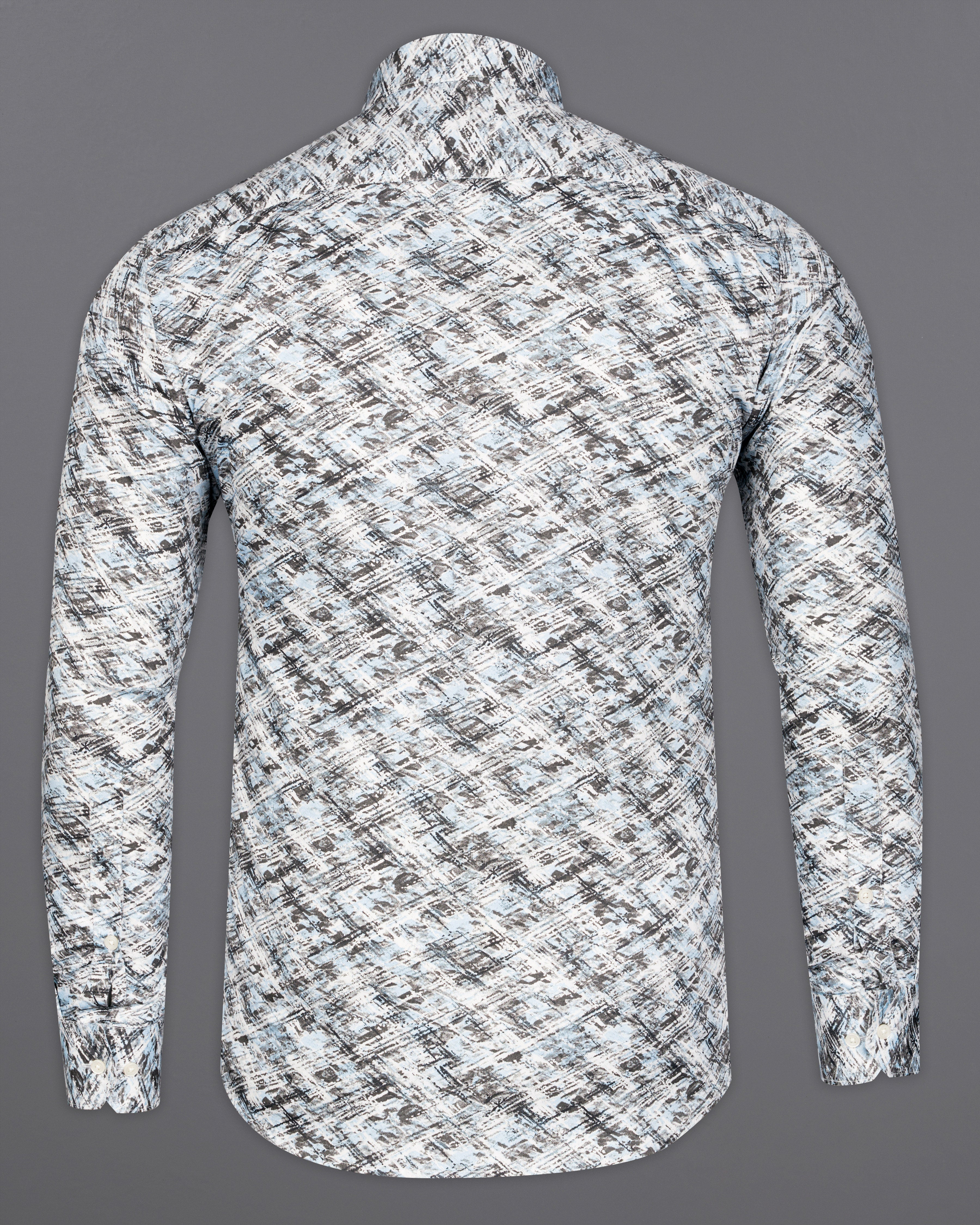 Bright White and Gainsboro Blue Marble Printed Super Soft Premium Cotton Shirt 9919-38, 9919-H-38, 9919-39, 9919-H-39, 9919-40, 9919-H-40, 9919-42, 9919-H-42, 9919-44, 9919-H-44, 9919-46, 9919-H-46, 9919-48, 9919-H-48, 9919-50, 9919-H-50, 9919-52, 9919-H-52