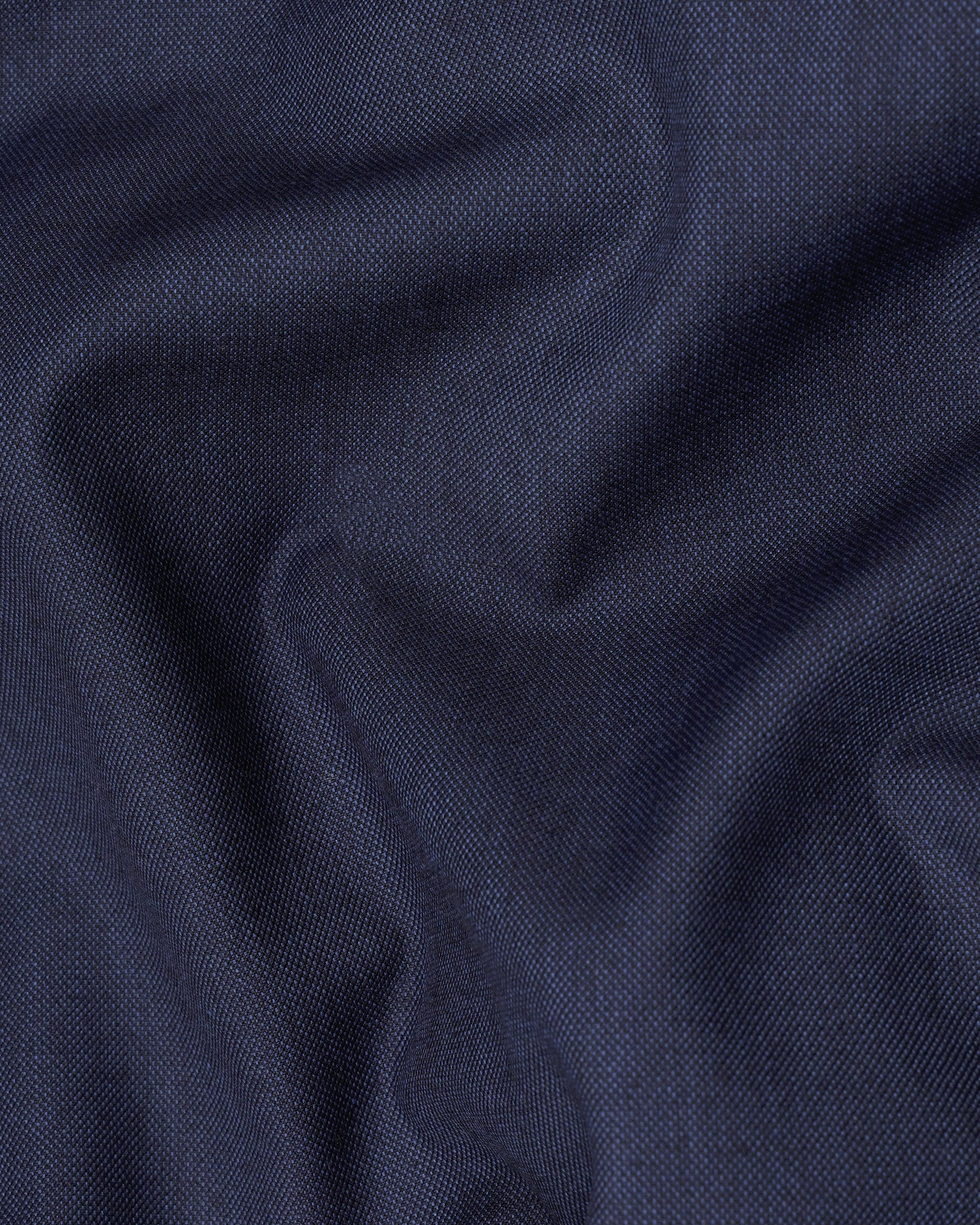 Gunmetal Navy Blue Cross Placket Bandhgala Suit