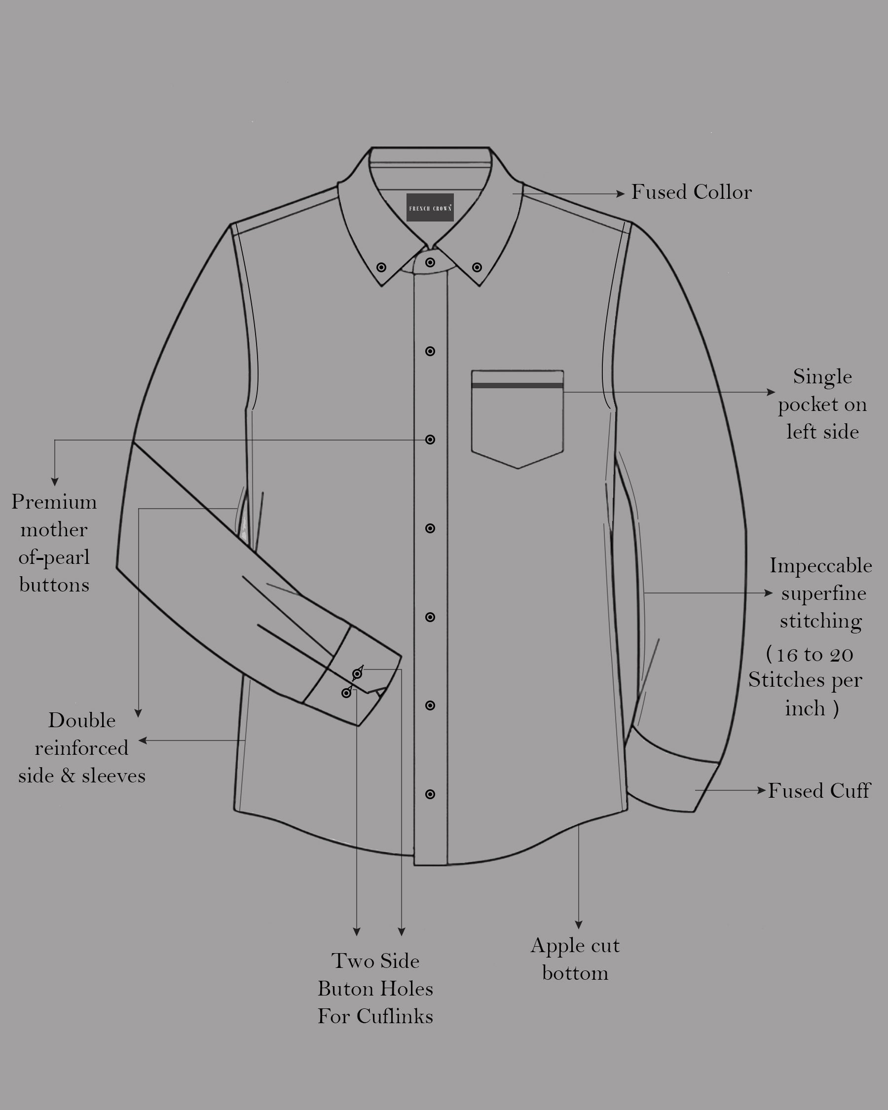 Jade Black Dobby Textured Premium Giza Cotton Shirt